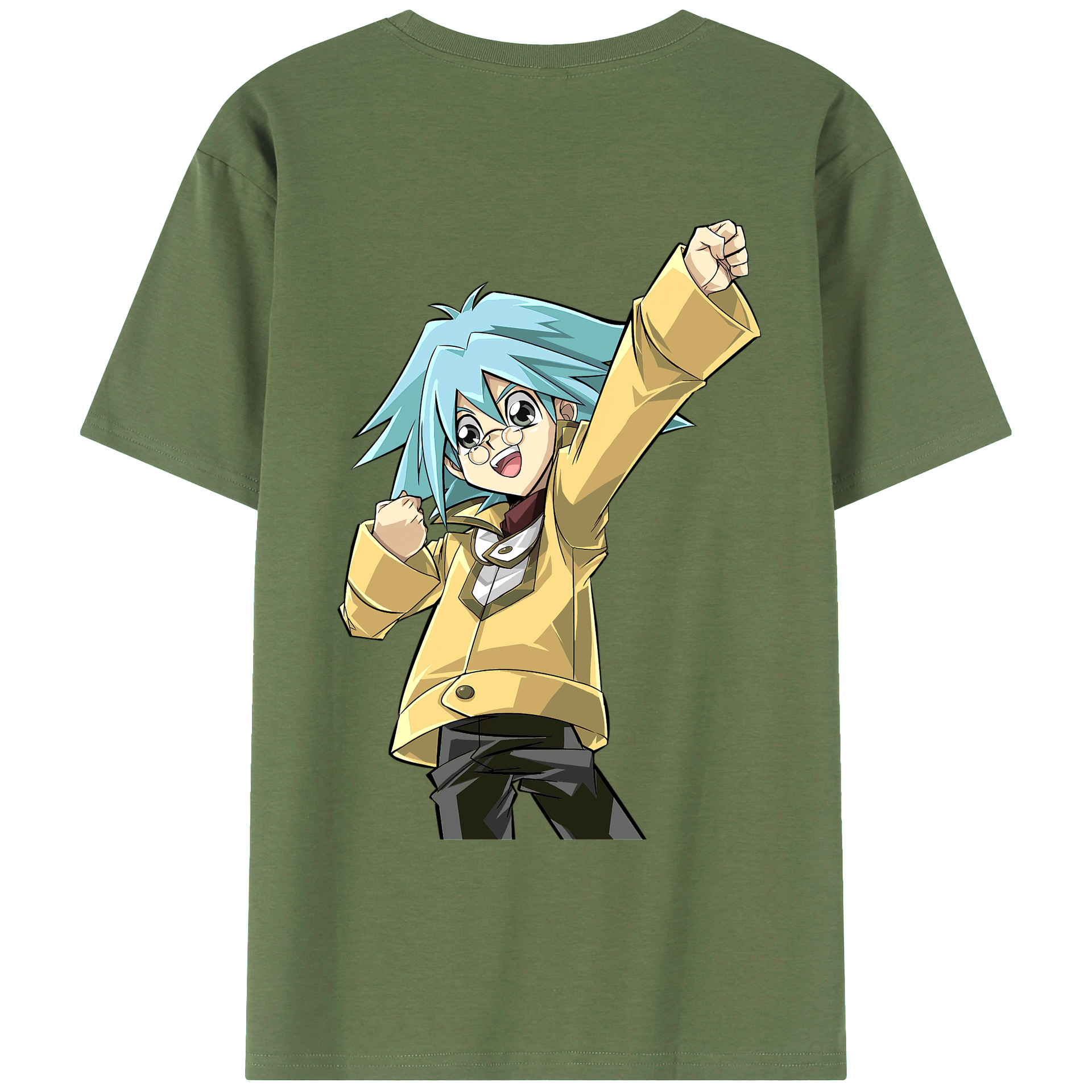 （画像用） 遊☆戯☆王 Yu-Gi-Oh! 綿100％ メンズ半袖Tシャツ（バックプリント） 通気性
